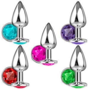 Plug de Metal com Joia Tamanho Pequeno (7,0 cm) - Importado - F